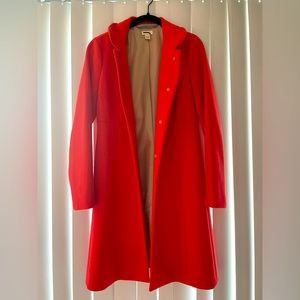 Coral midi dress coat